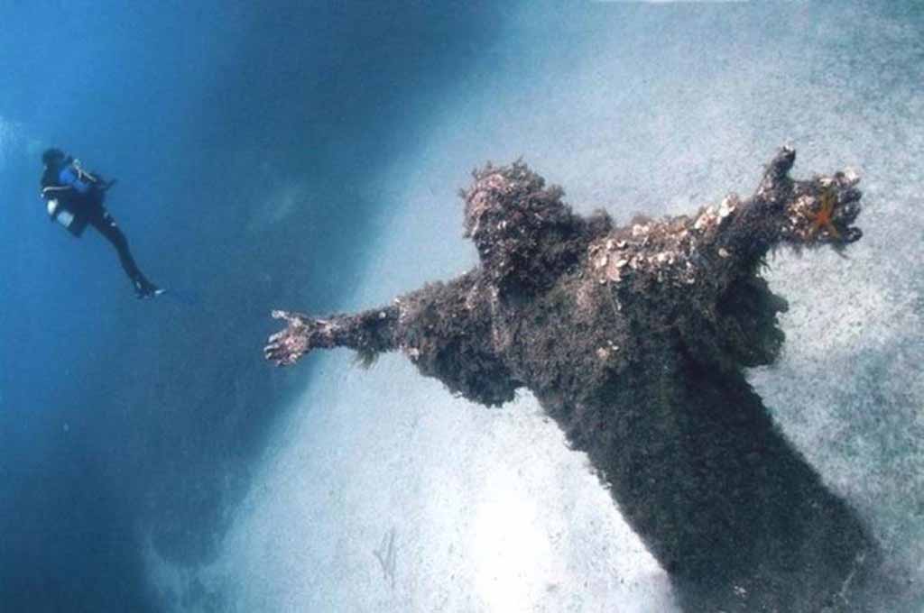 Christ of the Abyss at San Fruttuoso, Italy