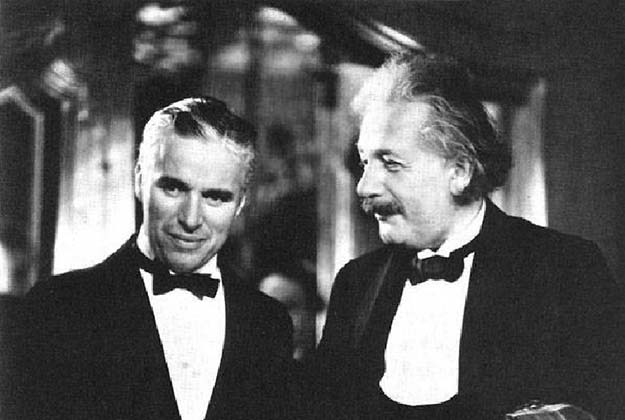 Charlie Chaplin and Albert Einstein.