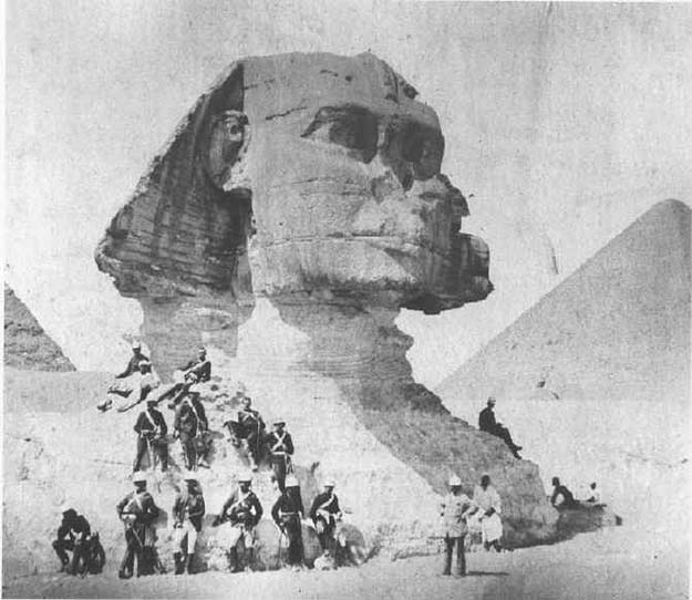 One of the oldest photos of the Great Sphinx, from 1880.