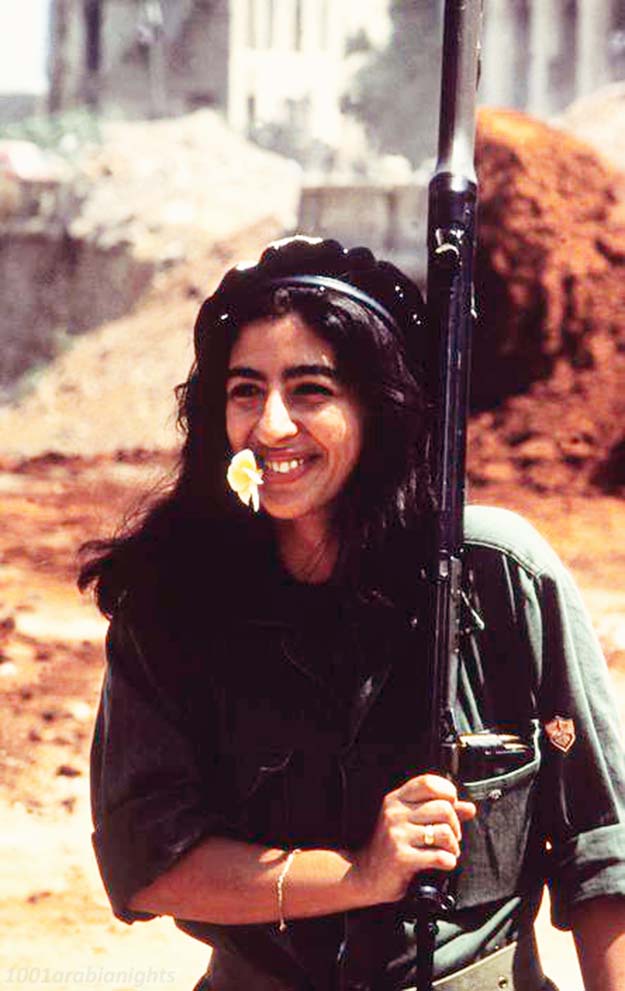 A female Lebanese fighter, 1982