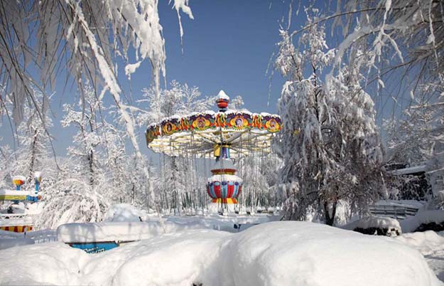 winter wonderland in Kazakhstan