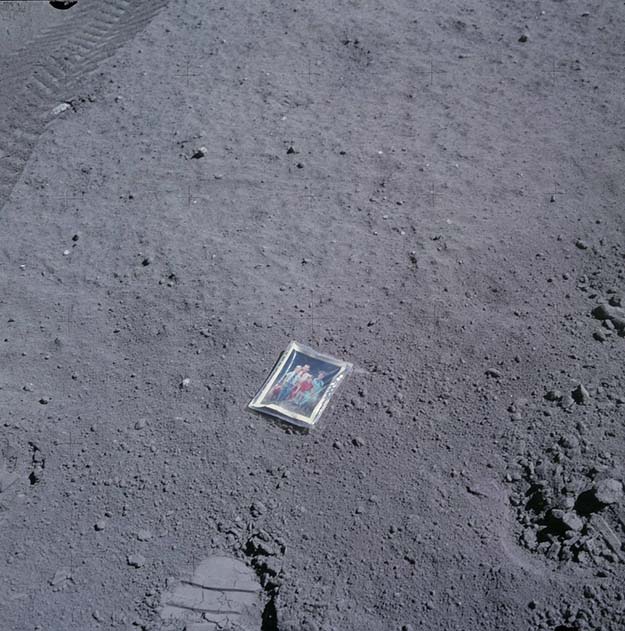 A vac sealed sachet of one of the astronauts children during Apollo 11