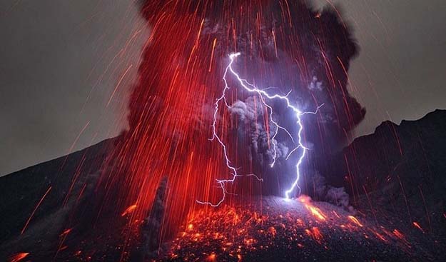 Volcanic lightning aka “dirty thunderstorms.”