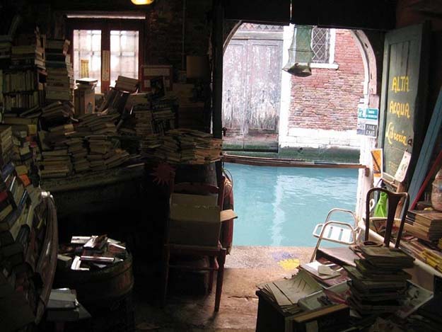 The Libreria Acqua Alta in Venice