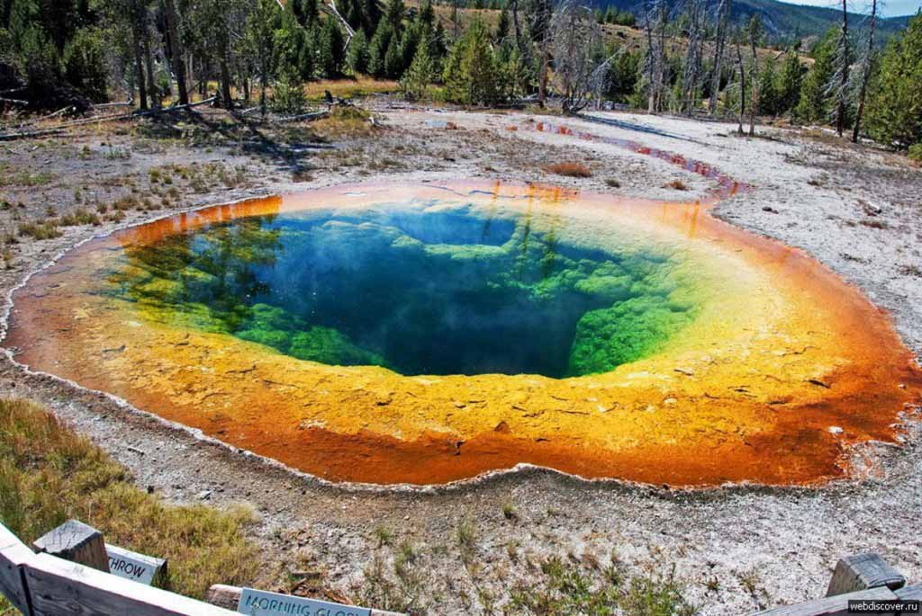 A beautiful pool in Yellowstone National Park