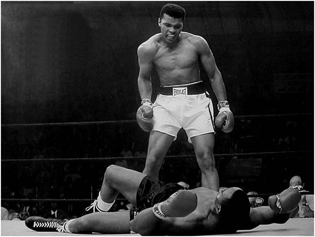 Muhammad Ali (then Cassius Clay) defeats Sonny Liston; 25th February 1964
