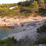 Nudist Camp Beach Vrboska, The Island of Hvar, Croatia