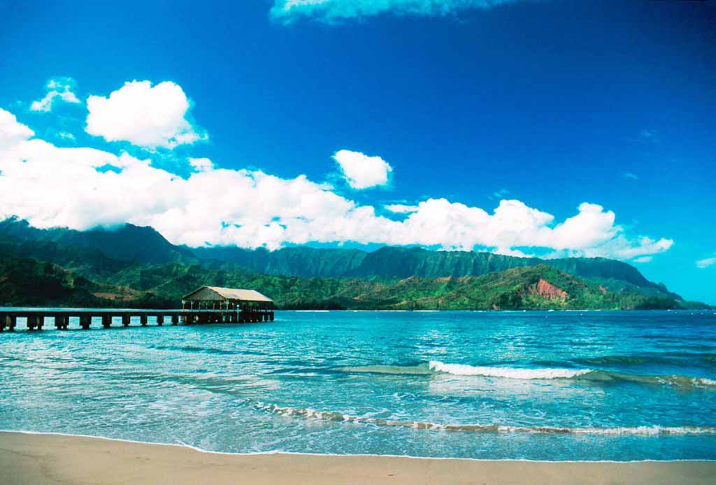 Hanalei Bay Beach Kauai, Hawaii