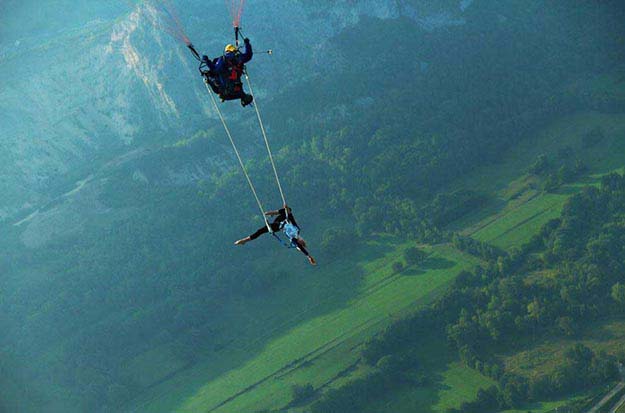 Trapeze paragliding
