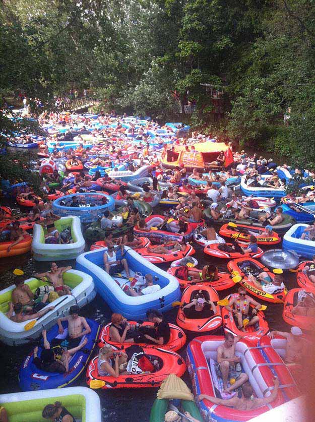 Just the annual “beer floating” -event near Helsinki, Finland 