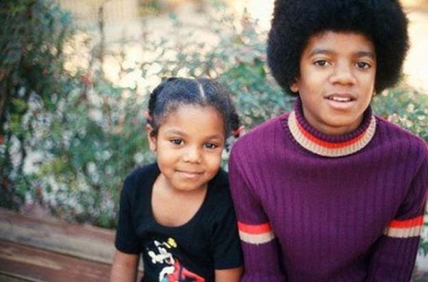 Young Janet and Michael Jackson