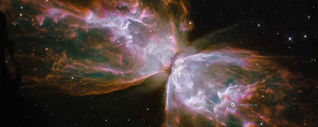 The Butterfly Nebula with its 3 light year wingspan