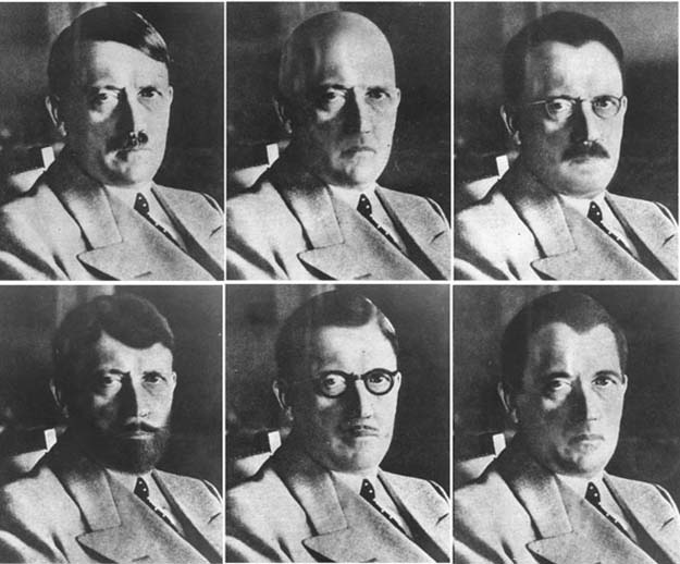 US Government mockups of how Hitler could have disguised himself (1940s)