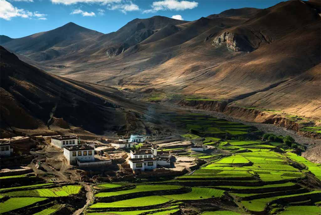 Village located in Himalayas, Tibet