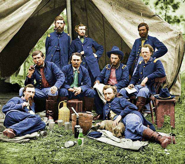 Lt. Custer and Union Troops (1862)