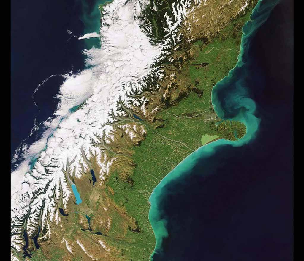 Banks Peninsula, New Zealand — a country offering snow-capped Alps and subtropics.