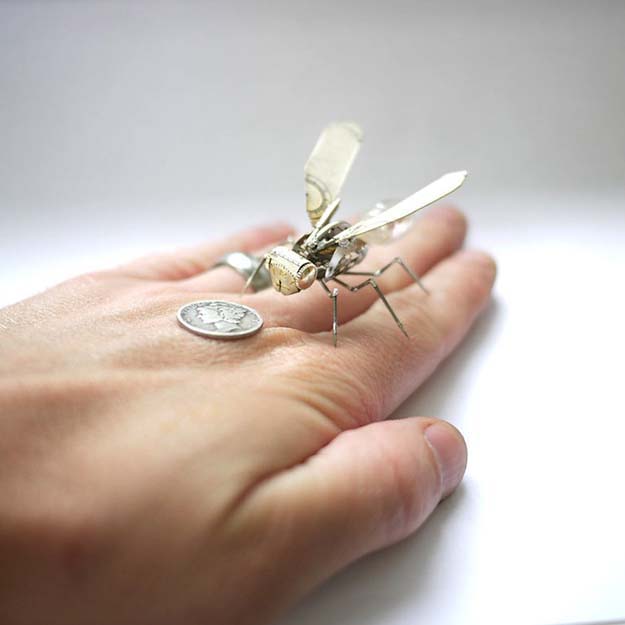 Tiny Mechanical Insects Made Of Watch Parts By Justin Gershenson-Gates