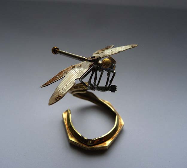 Tiny Mechanical Insects Made Of Watch Parts By Justin Gershenson-Gates