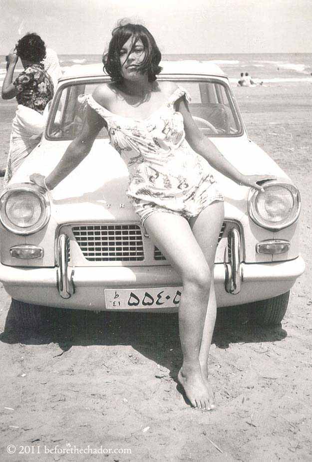 Iranian woman in the era before the Islamic revolution by Ayatollah Khomeini. Iran, 1960