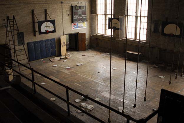 Long forgotten gymnasium in Cleveland, Ohio