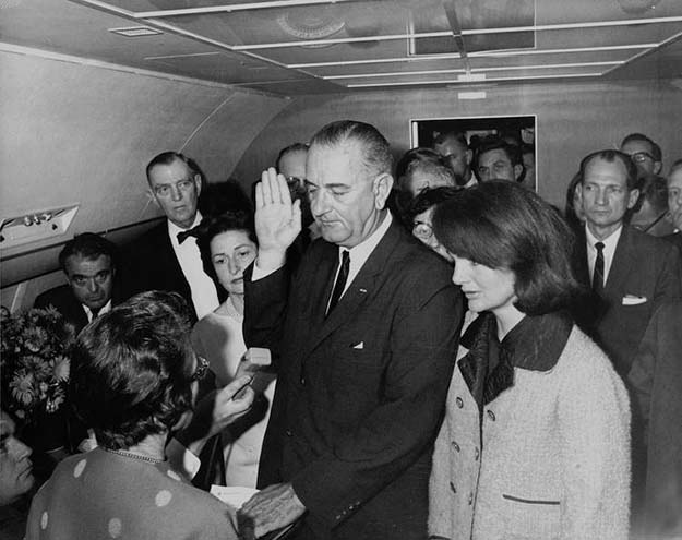 President Johnson Sworn In Aboard Air Force One, 1963 
