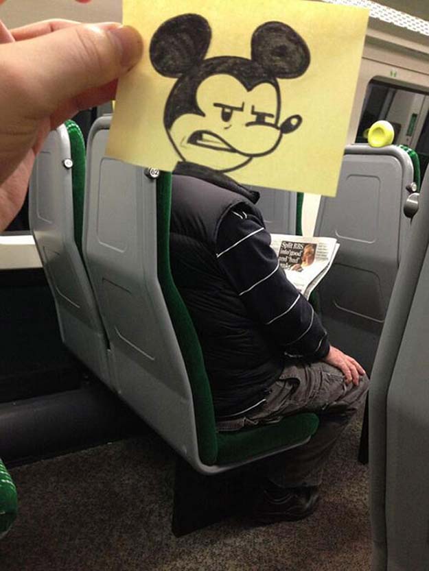 This Is How An Artists Passes Time On A Train
