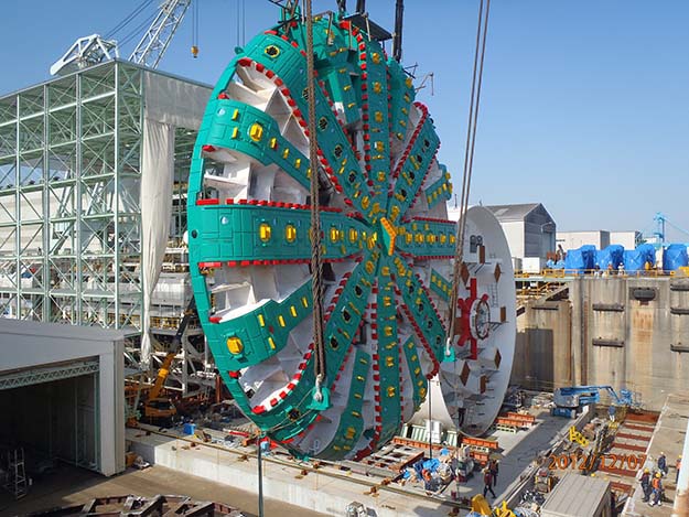 Cutterhead of the world’s largest-diameter tunnel boring machine