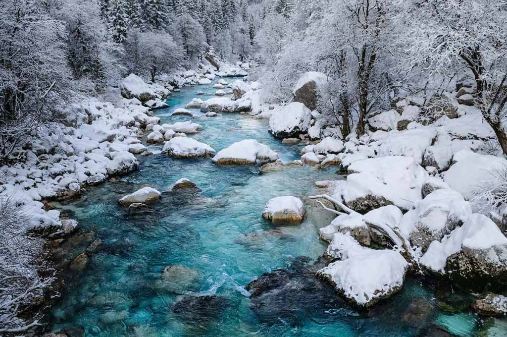 Soca, the most beautiful river in Slovenia