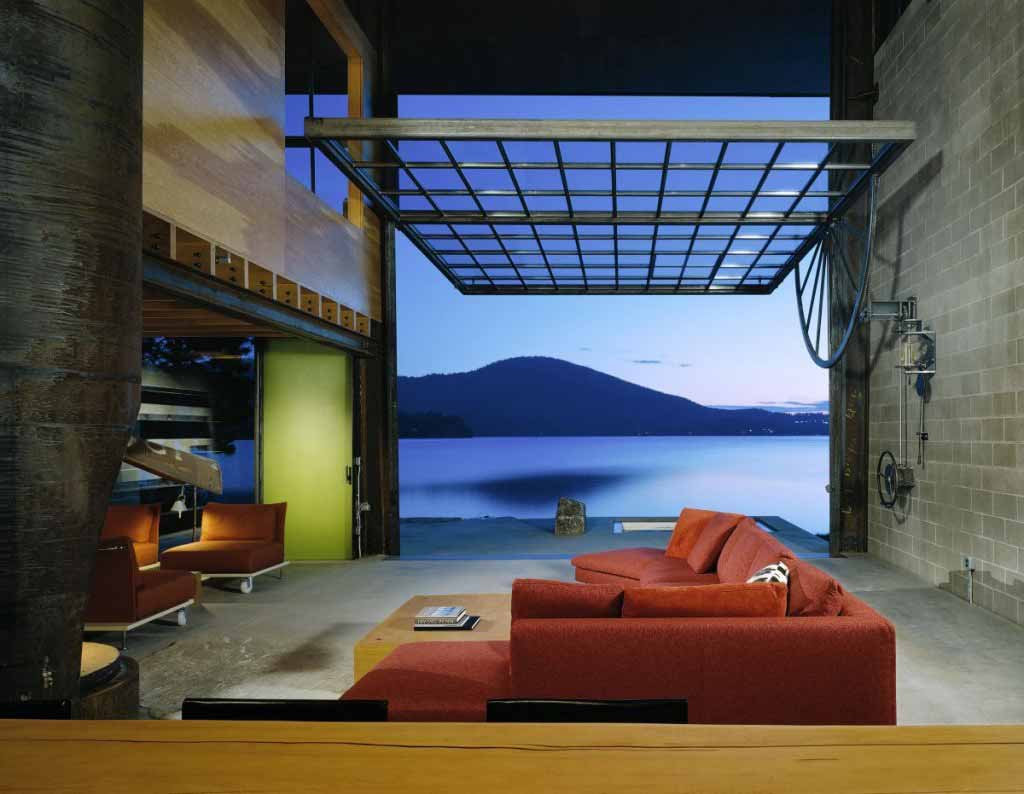 This room in Idaho has a wall that opens up completely!