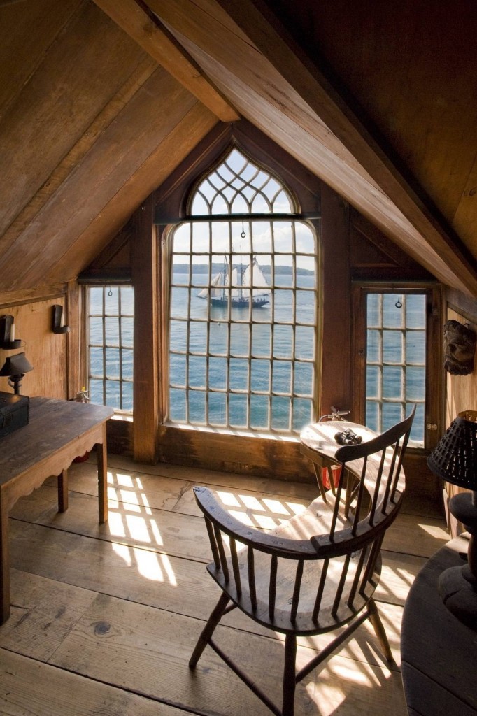 This beautiful attic room has a great Cape Cod view…