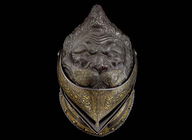 Top of the Lion Armour’s helmet. 16th century, France
