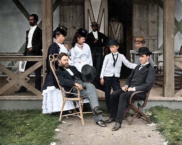 President Ulysses S. Grant & Family at their Long Branch, N.J. vacation house, 1870