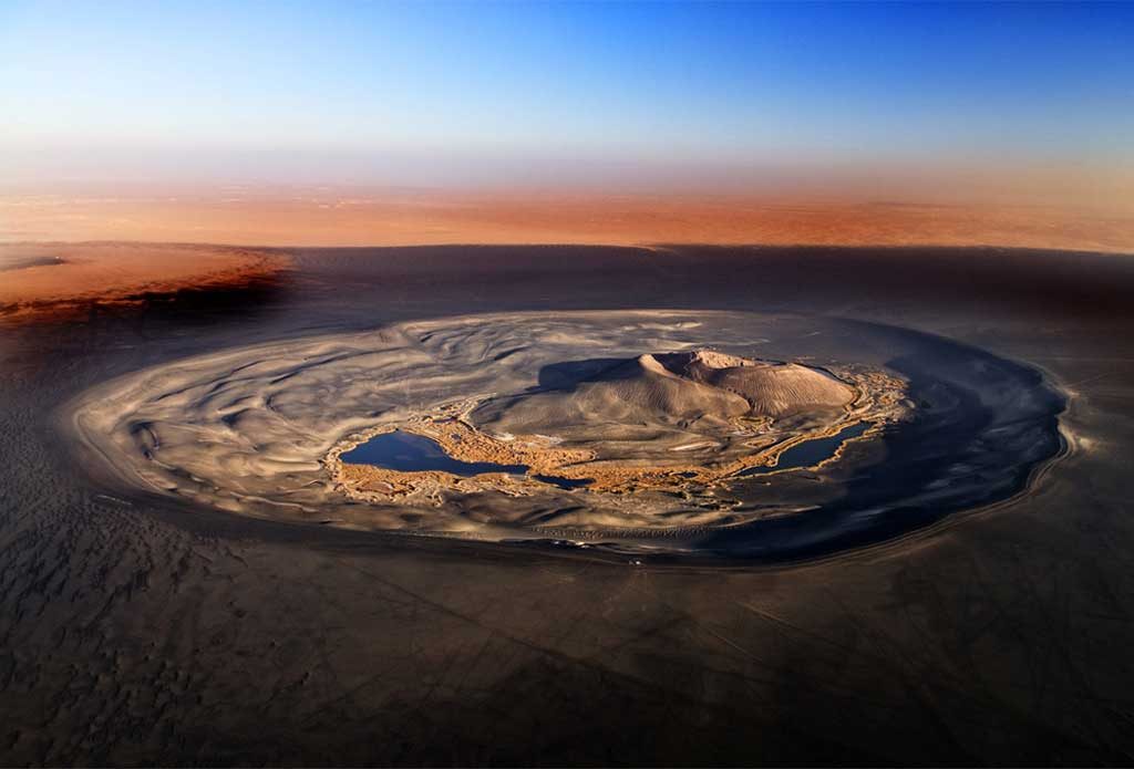 a desert oasis in libya