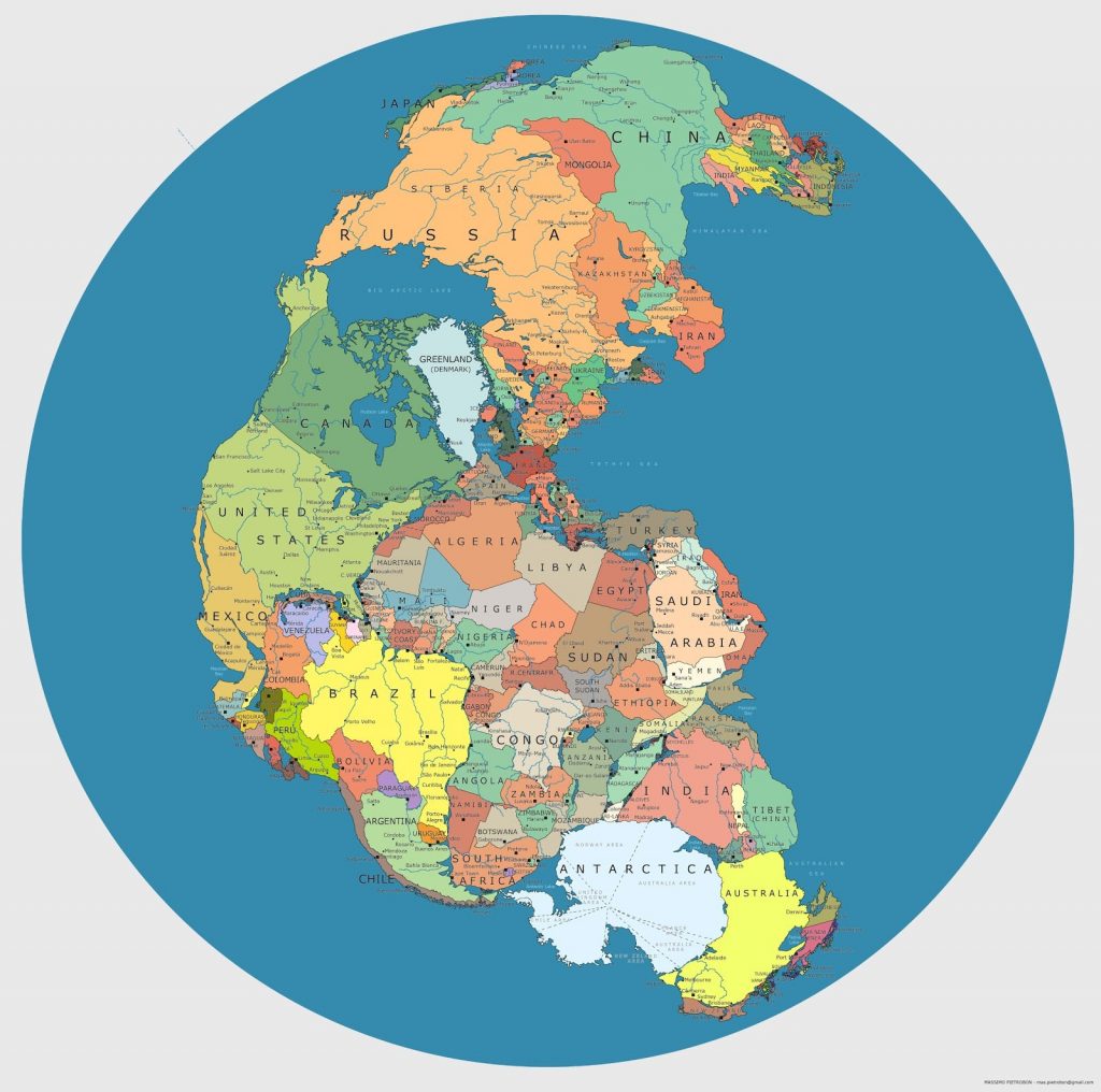 Pangea map