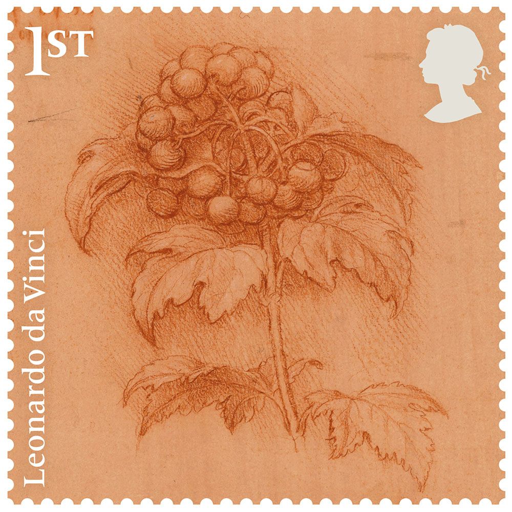 Leonardo da Vinci UK post stamp