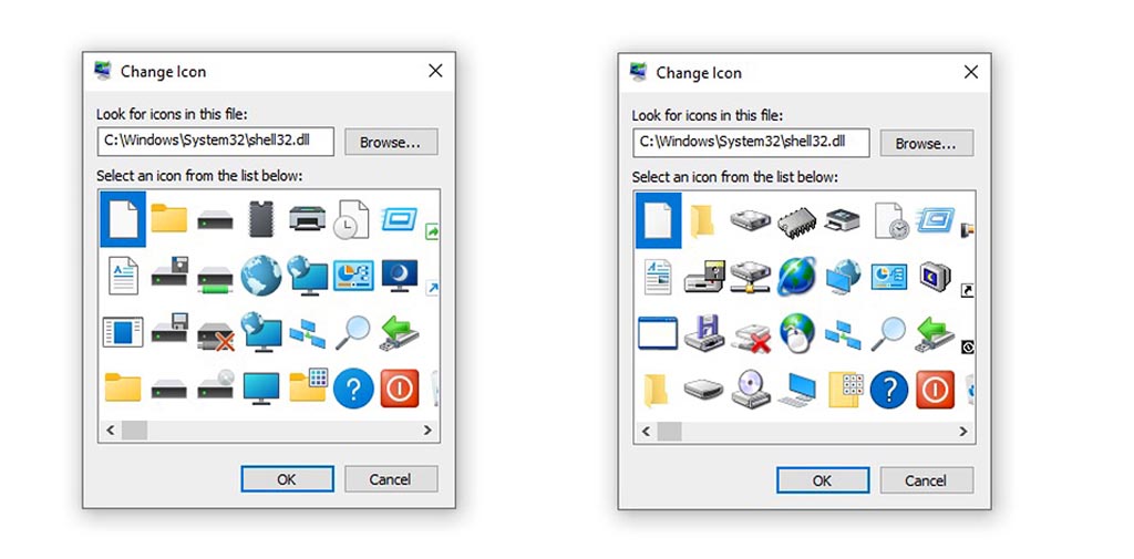 Windows 10 shell32.dll new icons
