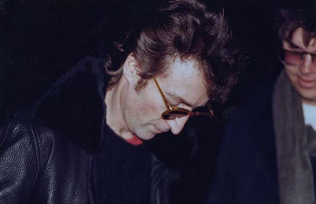 John Lennon and Mark Chapman