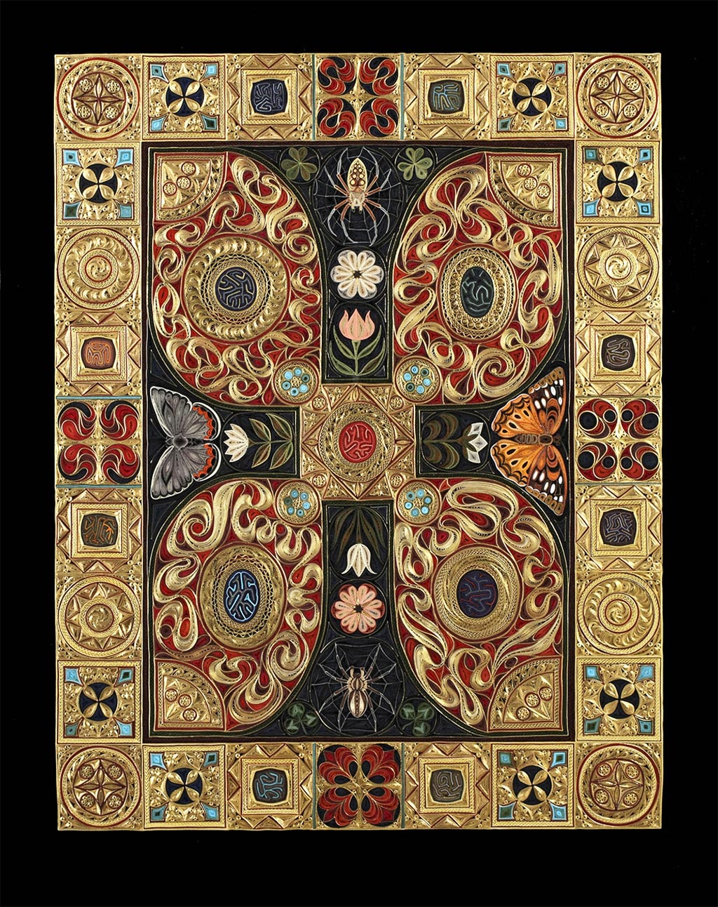 Quilled Paper Carpet and Gospel Book Cover