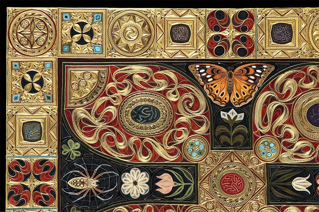 Quilled Paper Carpet and Gospel Book Cover